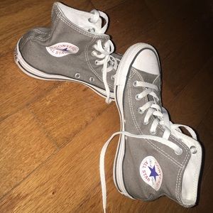 grey high top converse